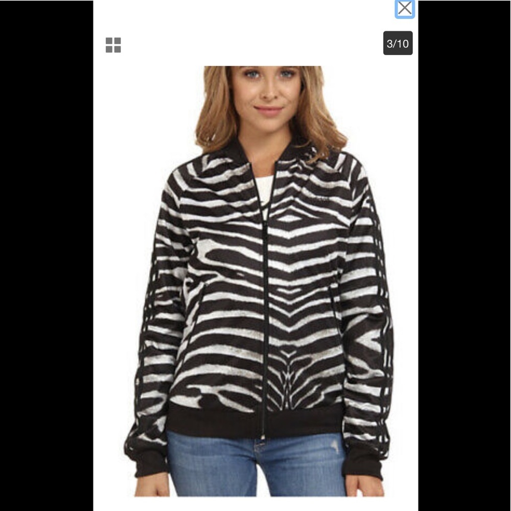 Adidas X Rita Ora Collaboration Zebra Track Jacket